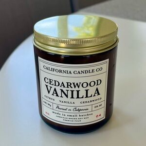 Cedarwood Vanilla Small Batch Hand Poured Soy Wax Candle 6.5 oz